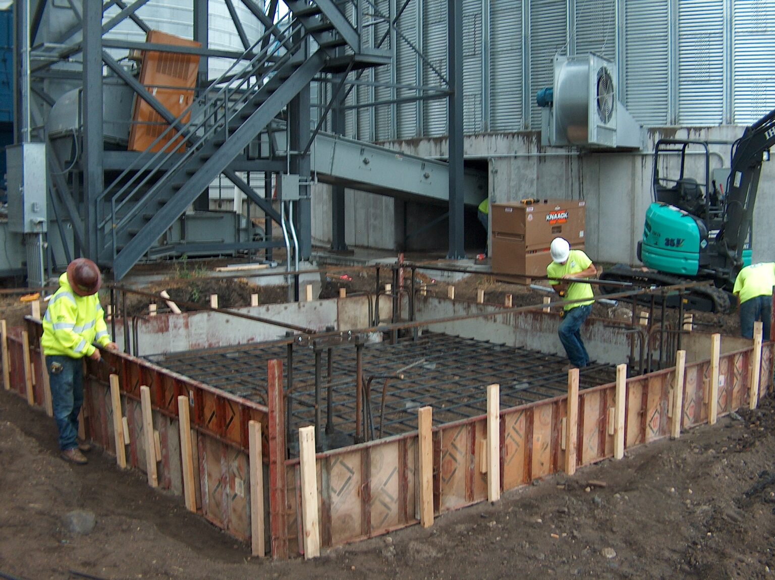 Crew working on a project