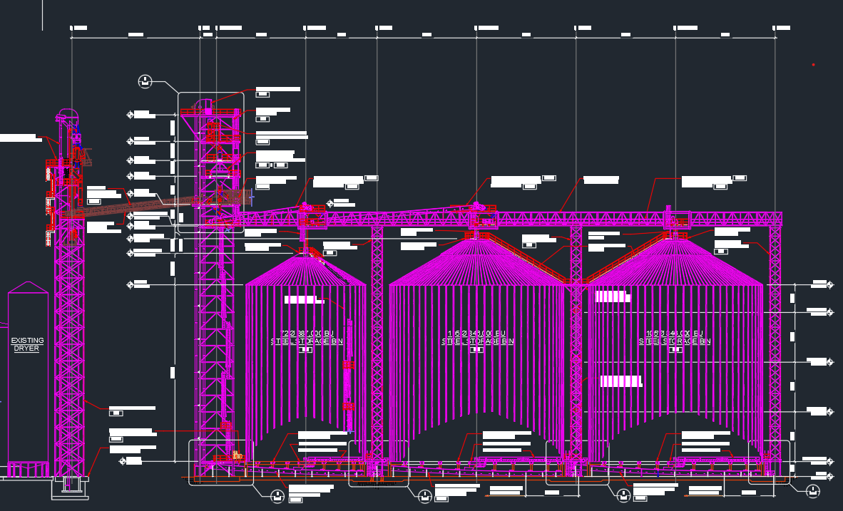 Grain elevator engineering blueprint
